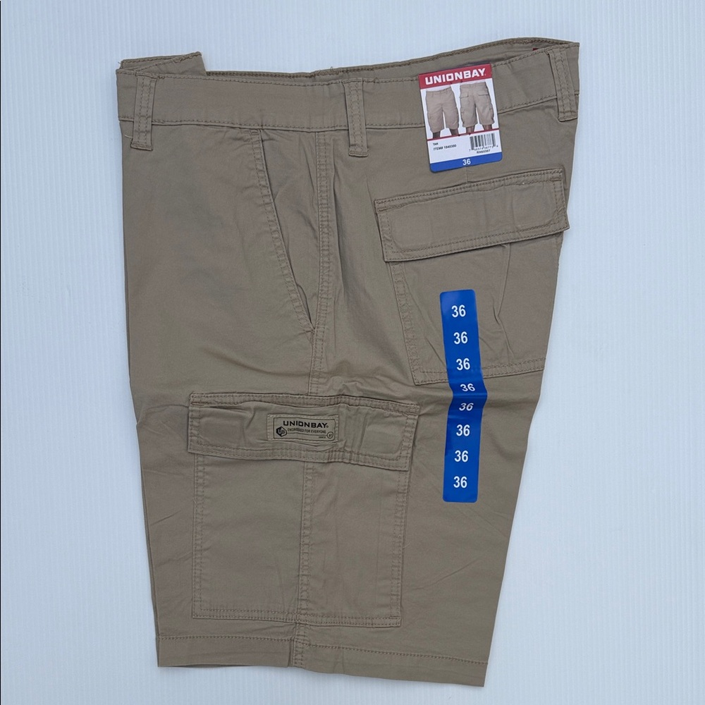 Unionbay Men's Tan Cargo Shorts Size 36 new